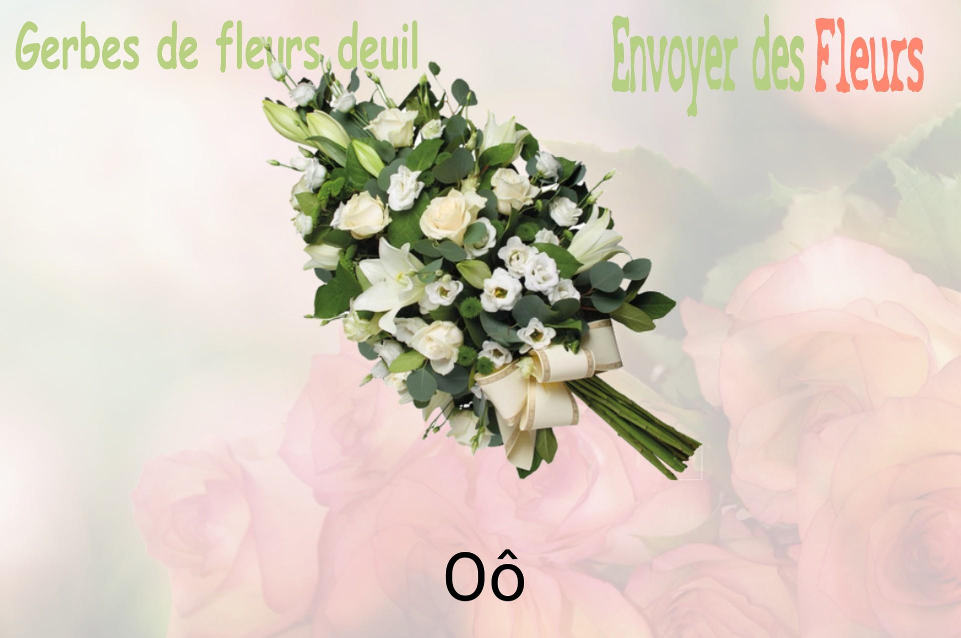 Gerbe de fleurs de deuil livrée à Oô